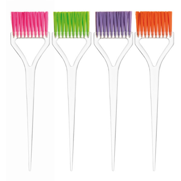 LARGE TRANSPARENT WITH COLOURED BRISTLES DYE BRUSH