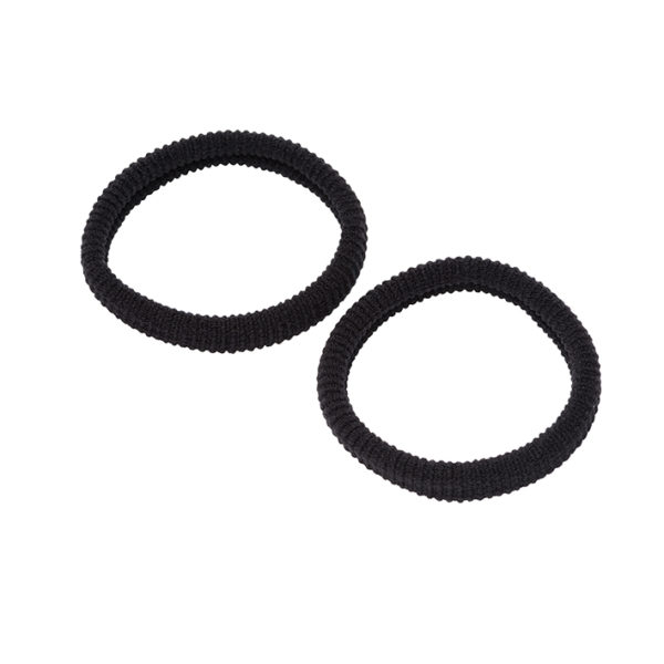 CARD 24 HAIR ELASTICS L.BLACK POLYAMIDE