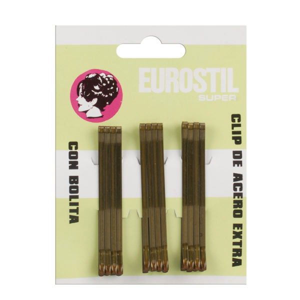 CART.12 CLIPS EUROSTIL BRONCE 55 MM