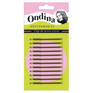 CARTON 12 CLIPS ONDINA BRONCE 70 MM