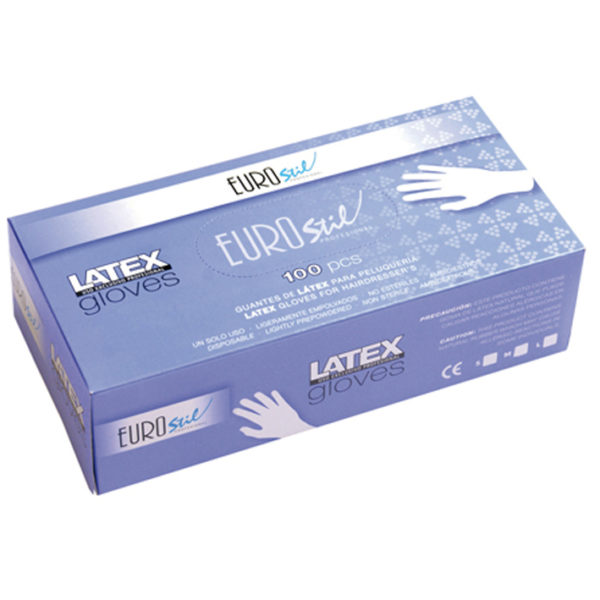 BOX 100 MEDIUM WHITE LATEX GLOVES WITH MINIMAL POWDER