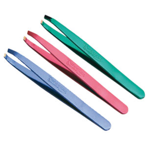 PINZA DEPILAR INOX.OBLIC.COLORES METALIZADOS