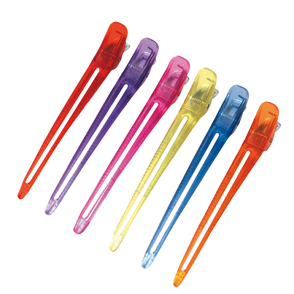 B.6 PINZAS GRANDES METAL-PLASTICO COLORES