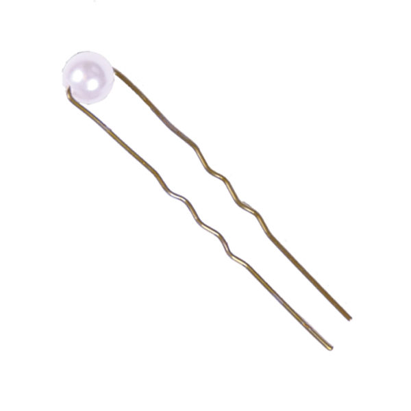 BAG 6 HAIRPINS BRONZE & PEARL