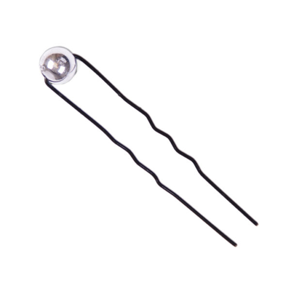 BAG 6 HAIRPINS BLACK & PEARL SILVER