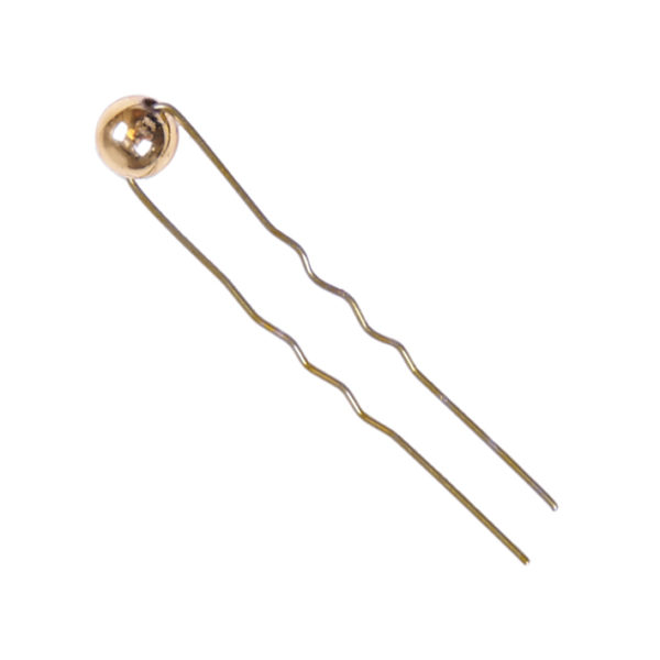 BAG 6 HAIRPINS BRONZE & PEARL GOLDEN