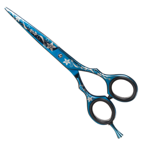 SCISSORS TITANIUM BLUE 5,5 DECOR.