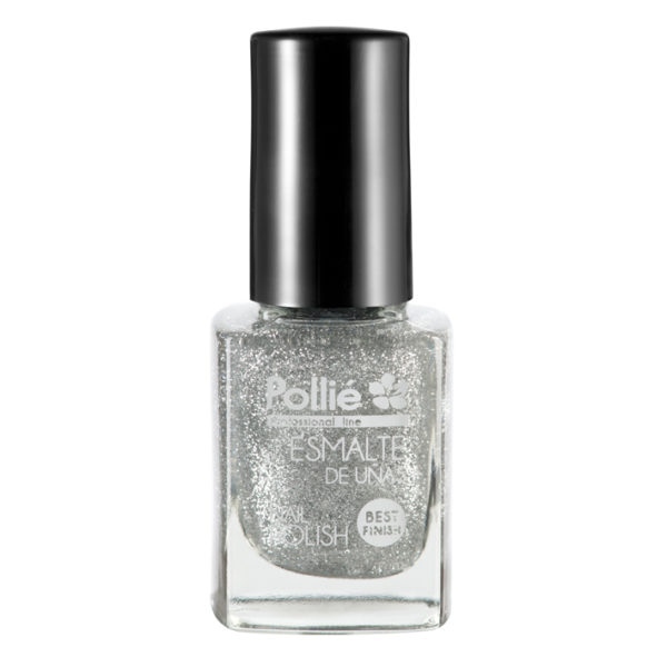 ESMALTE UÑAS PURPURINA PLATA 12ML.