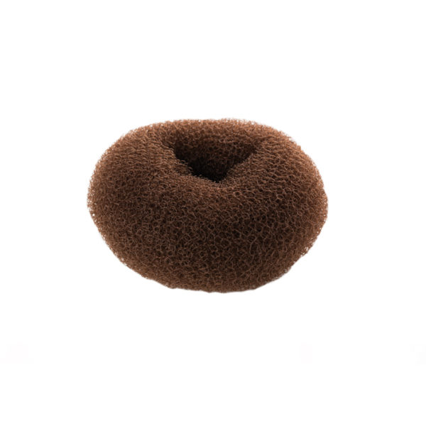 MOUSSE CHIGNON RONDE, CHATAIN 3,5 CM