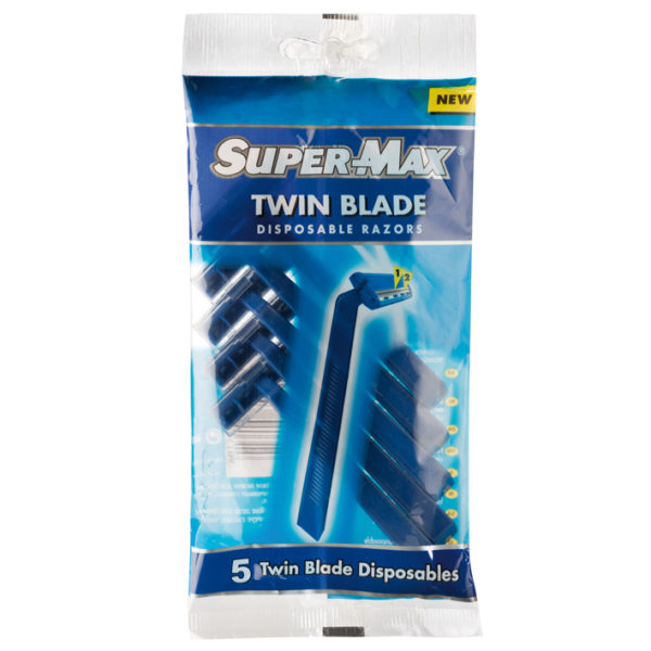 5 SHAVING RAZORS DOUBLE BLADE