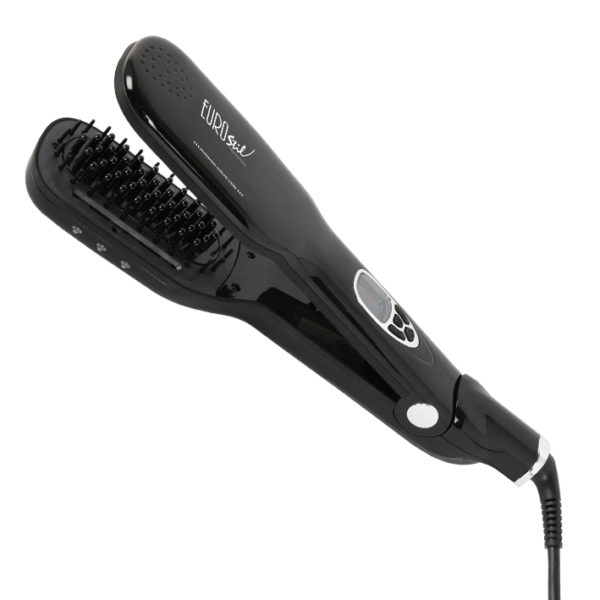 BLACK STEAM BRUSH STRAIGHTENER