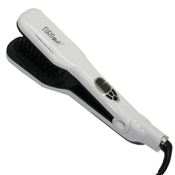 WHITE STEAM BRUSH STRAIGHTENER