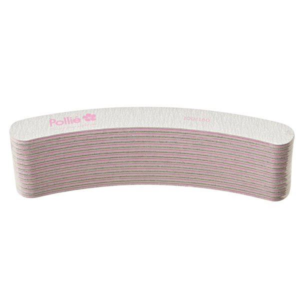 NAIL FILE 100/180 ZEBRA 19X178MM CURVED/THICK