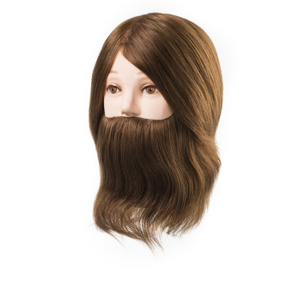 CABEZA MANIQUÍ DANIEL CON BARBA CAB.NATURAL 15-18CM.