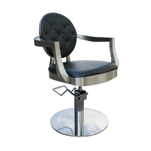 SILLA CHIC NEGRA PIE REDONDO