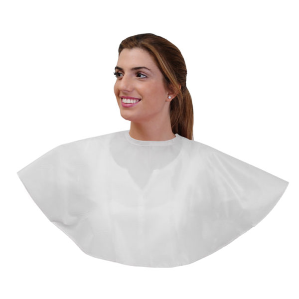 CAPE COIFFEUR 80 CM BLANC