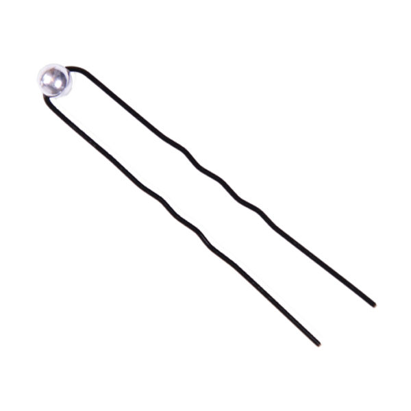 BOL 12 HAIRPINS BLACK & PEARL SILVER