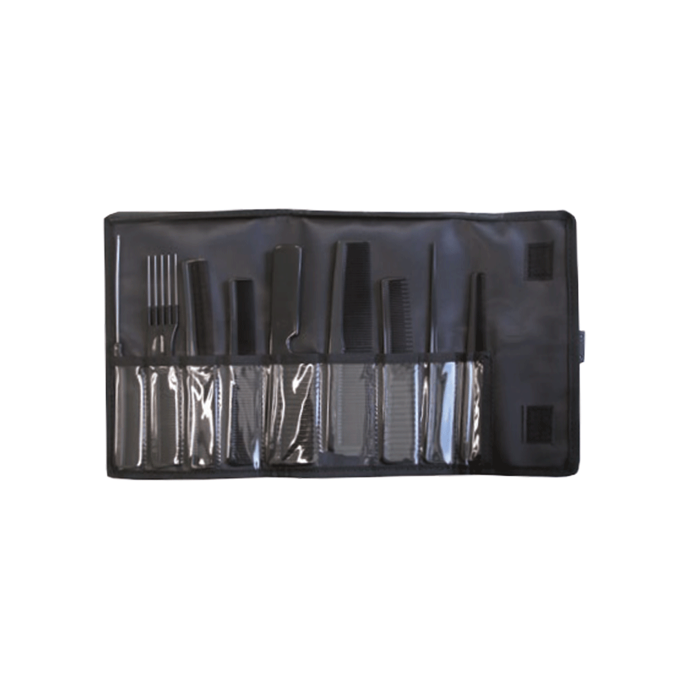 ESTUCHE PROFESIONAL 9 PEINES CON CIERRE