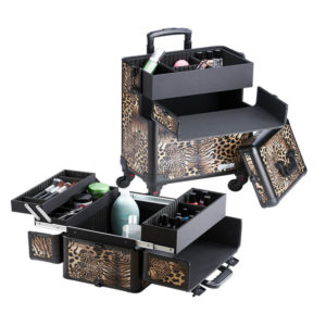 04939 MALETA TROLLEY 4 CUERP.LEOPARDO 37X24,5X70,5CM