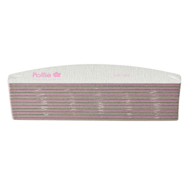 PACK 12 LIMAS 100/180 ZEBRA MEDIA LUNA ACOLCHADA