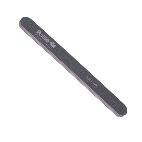 PACK 12 BLACK PADDED NAIL FILES 175X8 MM