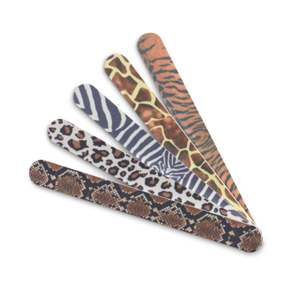 BAG 5 ANIMAL PRINT PADDED NAIL FILES