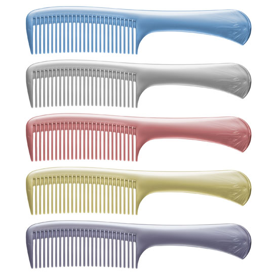 HANDLE COMB DIFFERENT COLORS 22 cm