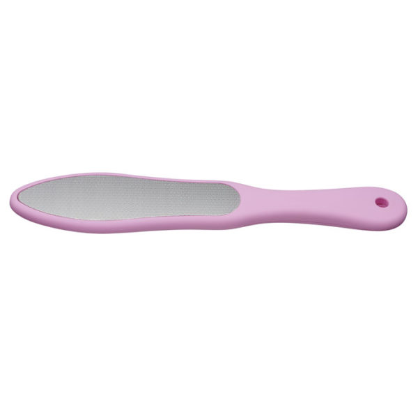 PEDICURE METALLIC CORN SCRAPPER WITH SOFT RUBBER HANDLE PINK