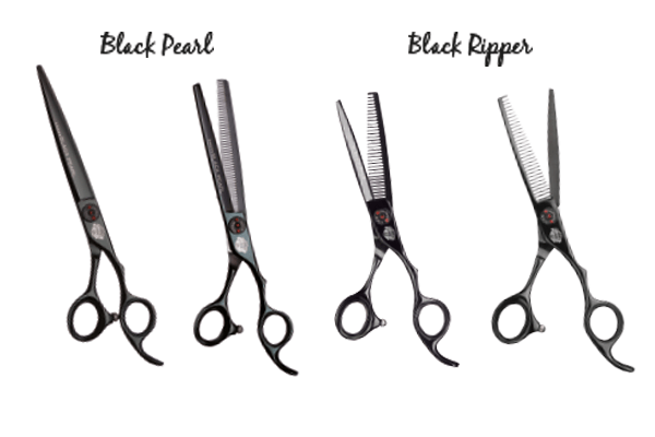 Tijeras de corte y esculpir Black Pearl y Black Ripper