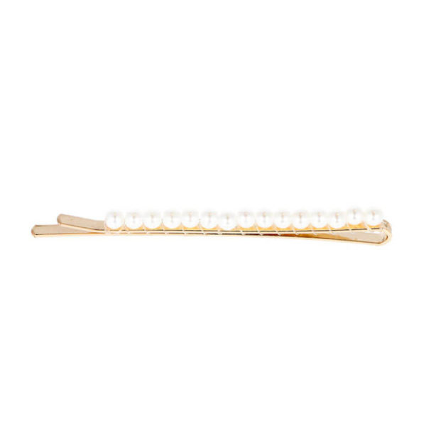 LONG GOLDEN CLIP WITH PEARLS 2 PCS