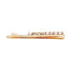 06937 Clips dorados rect. largos con perlas 2 u.