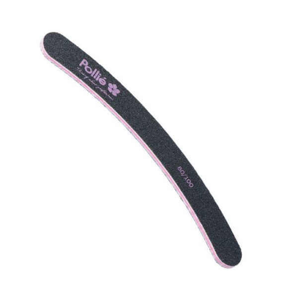 CURVED BLACK NAIL FILE 80/100 - 19X178MM WITH A BAG