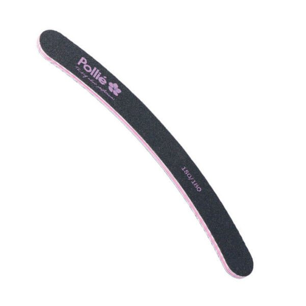 CURVED BLACK NAIL FILE 150/180 - 19X178MM WITH A BAG