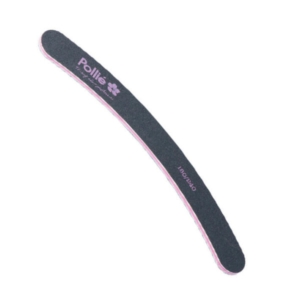 CURVED BLACK NAIL FILE 180/240 - 19X178MM WITH A BAG