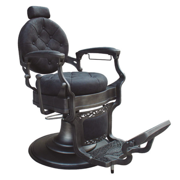 BLACK STAFFORD BARBER ARMCHAIR