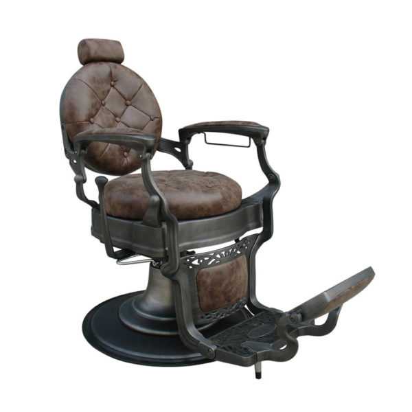 BROWN STAFFORD BARBER ARMCHAIR