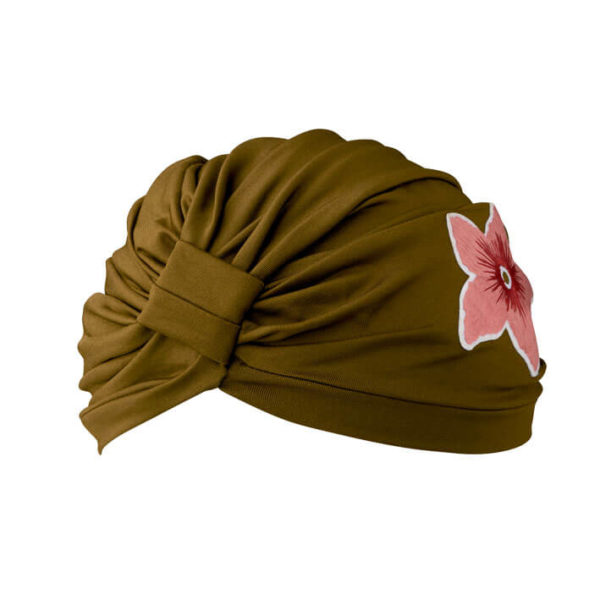 Turban décoré vert