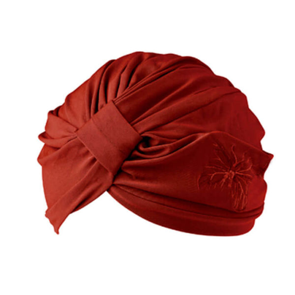 Turban décor grenat