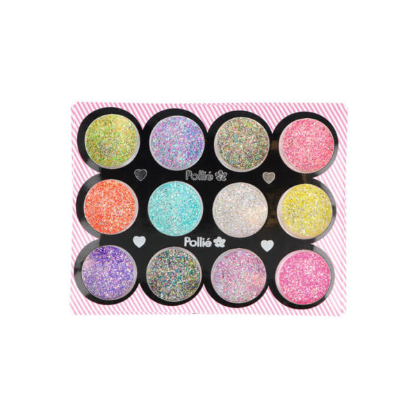 GLITTER PARA NAIL ART SURTIDOS 16 G X 12 COLORES