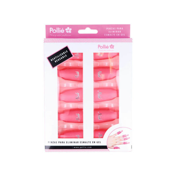 PINK SOAK OFF REMOVER CLIPS 10 UNITS