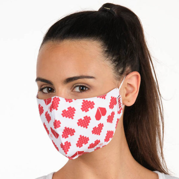 PACK 3 HEART TEXTILE MASKS