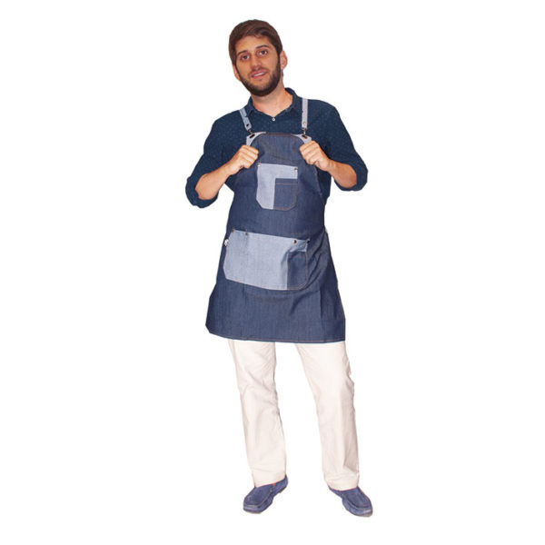 JEANS APRON CENTRAL POCKET 82X64