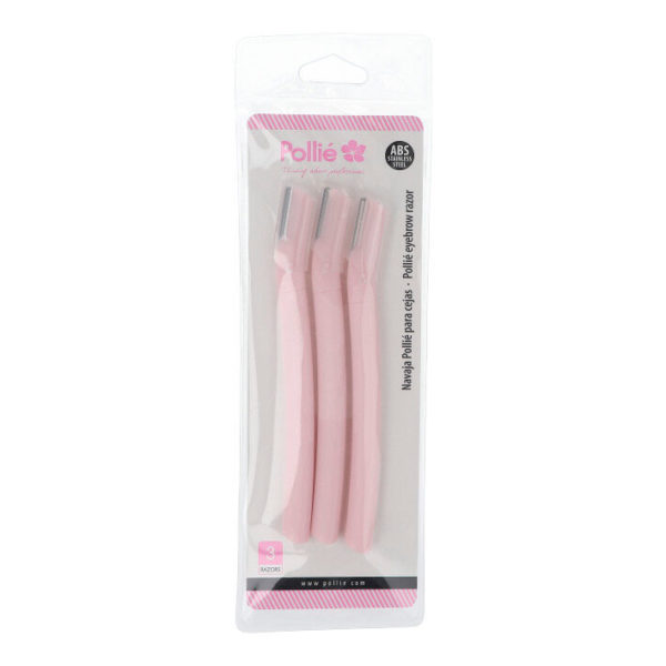 3 POLLIÉ RAZORS FOR EYEBROWS 13CM