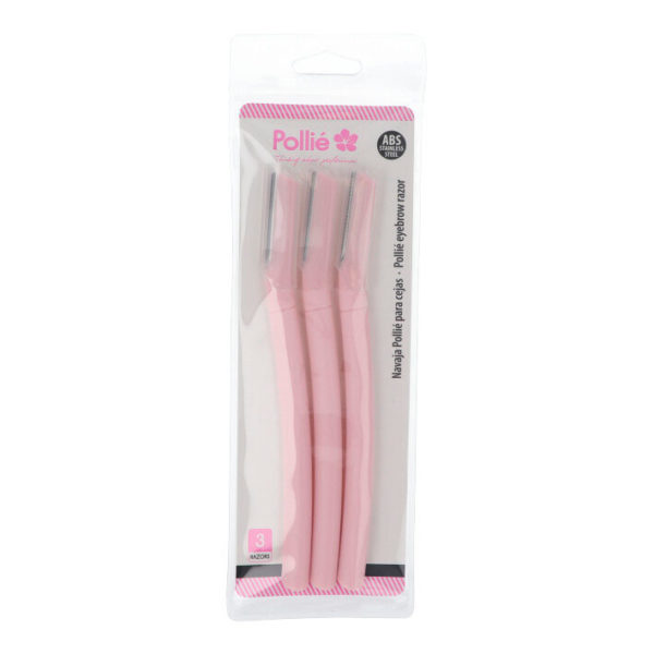 3 POLLIÉ RAZORS FOR EYEBROWS 15CM