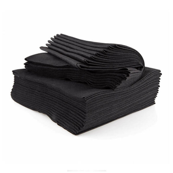 BAG 25 BLACK TOWELS 40X80