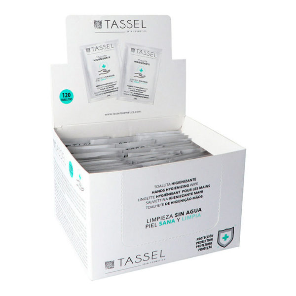 CAJA 120 SACHETS TOALLITA HIGIENIZANTE TASSEL