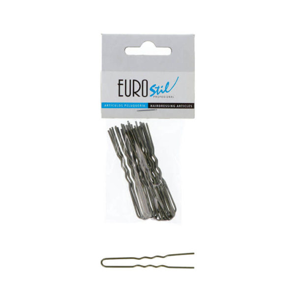 BAG 20 INVISIBLE BRONZE HAIRPINS 65 MM