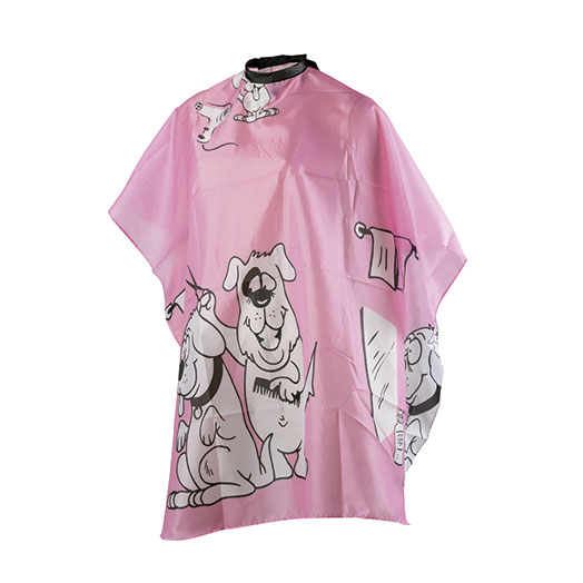 KIDS PINK CAPE WITH DOGS