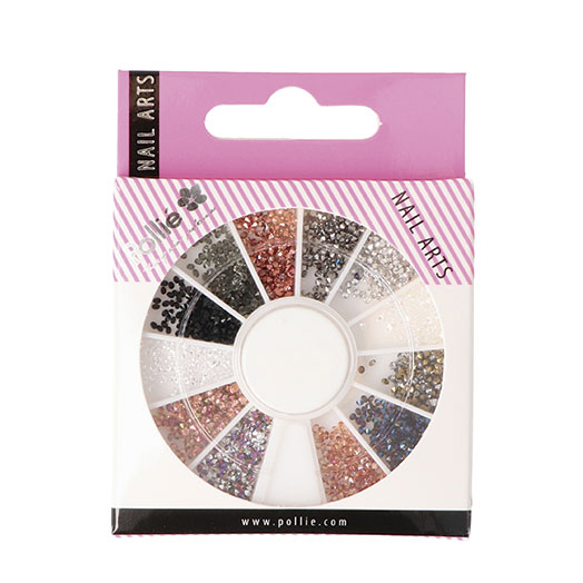 STRASS RHINESTONE COLORES PARA NAIL ART RUEDA 600 U