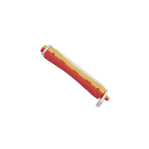 Dns.Bigudis plástico bicolor amarillo/rojo corto - 00910